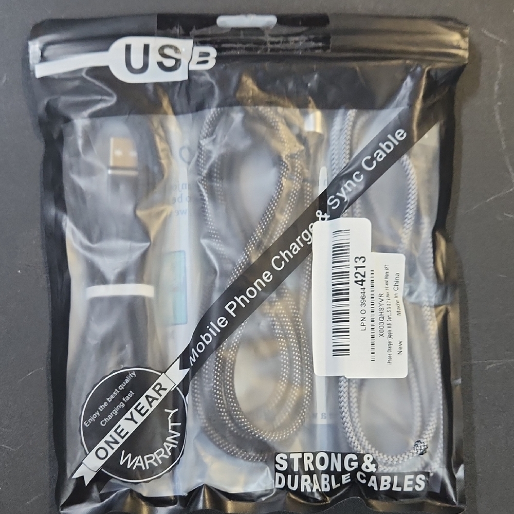 Durable Silver‎ USB Charging Cable